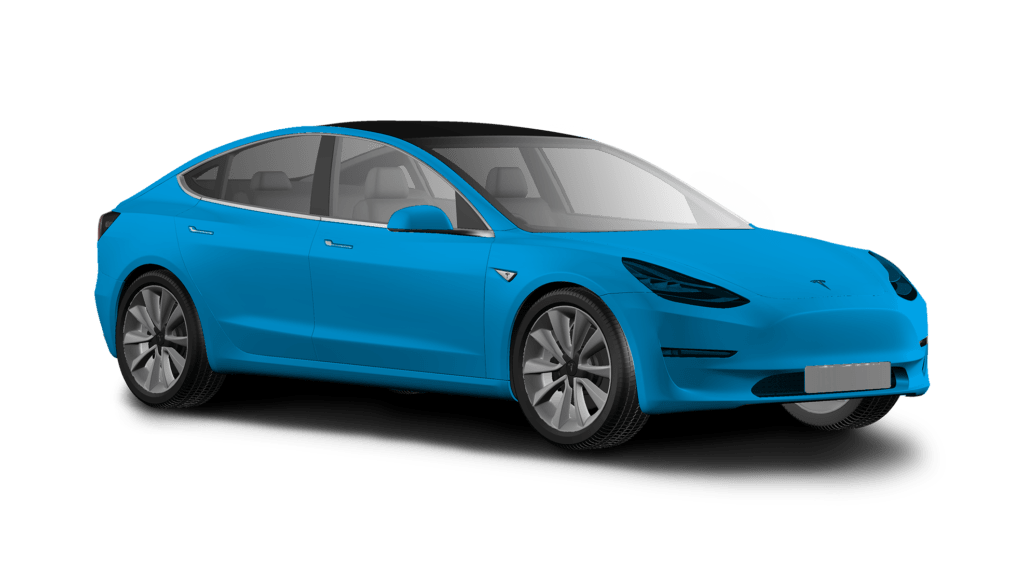 tesla car png blue