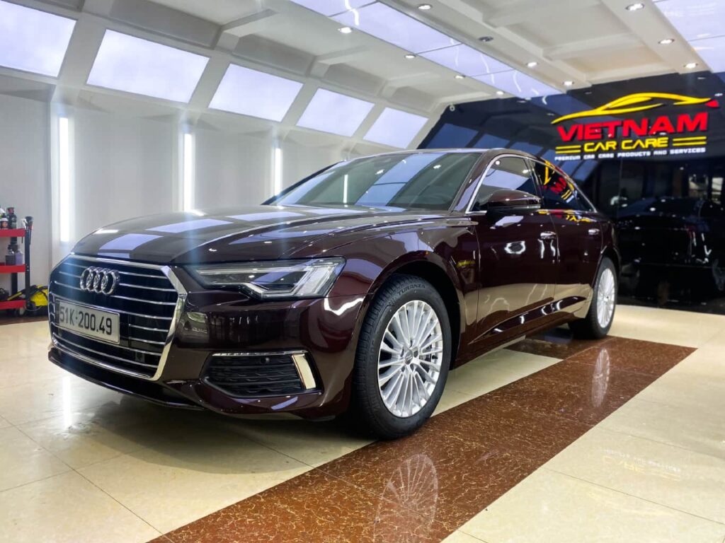 xe oto mau den sau khi danh bong hieu chinh son viet nam car care