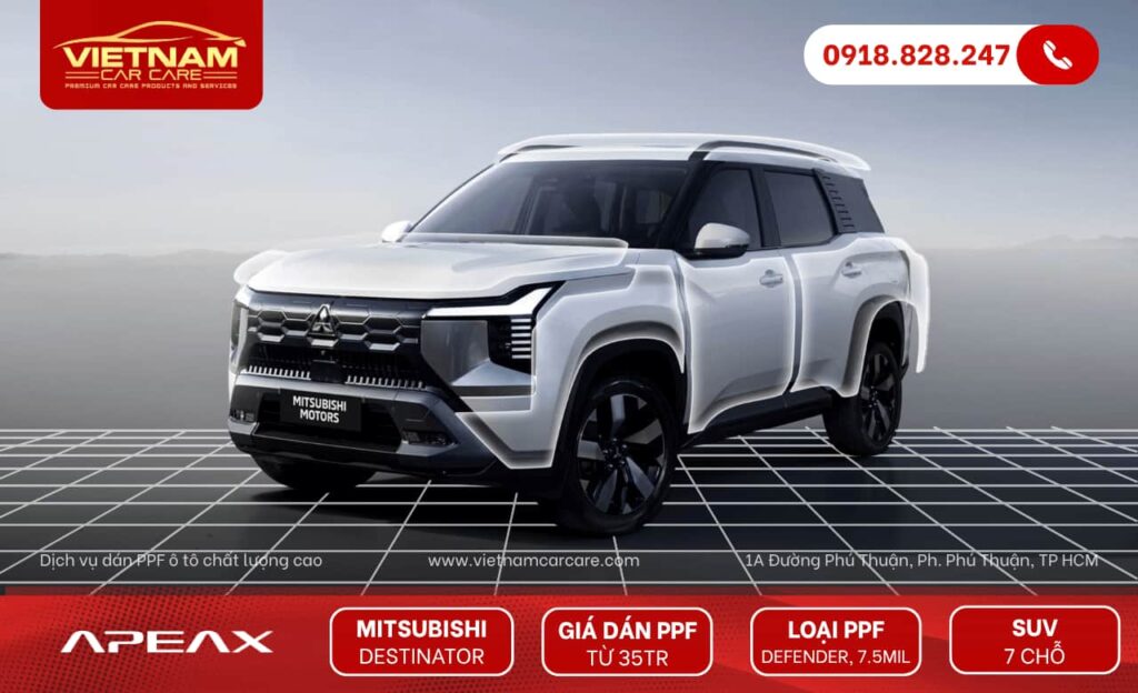 Báo giá dán PPF ô tô Mitsubishi Destinator (gợi ý)