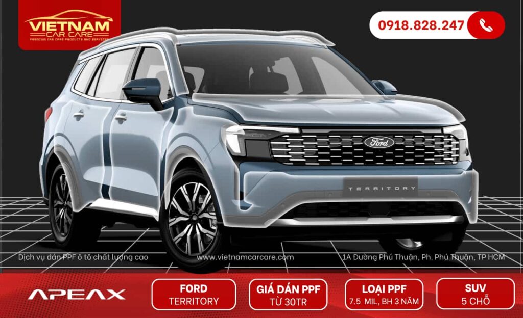 Báo giá dán PPF Ford Territory (gợi ý)