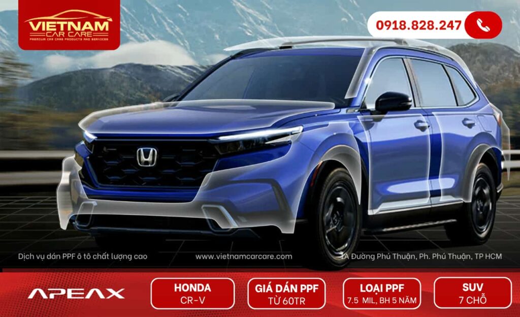 Gợi ý bảng giá dán PPF Honda CR-V