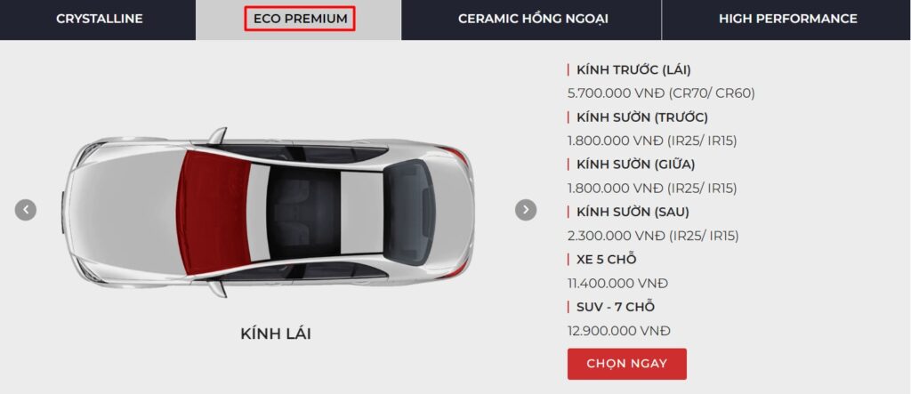 Gói dán phim cách nhiệt 3M ECO Premium.